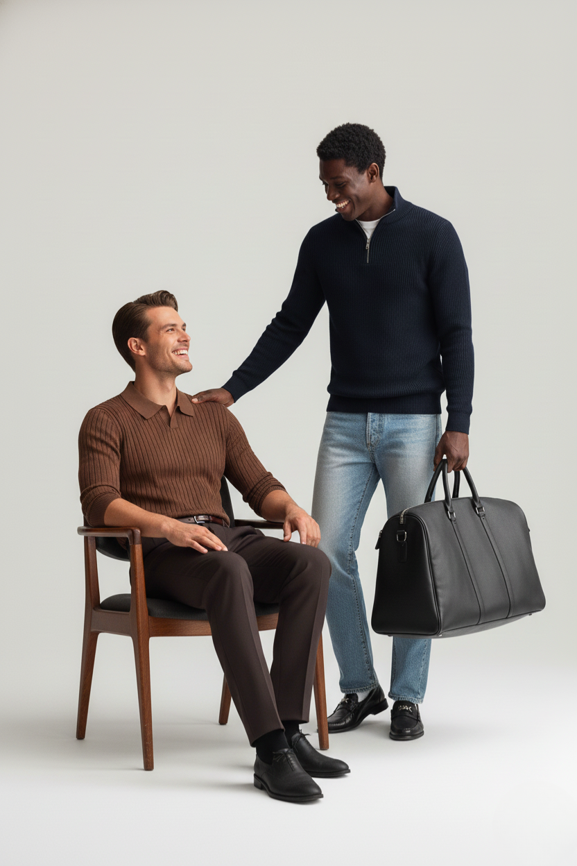 Slimfit Jumper and Luxury Ribbed Sweatshirt - The Old Money Bundle