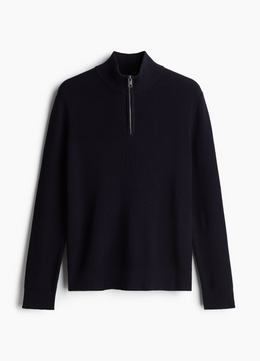 Men Slim Fit Jumper - Old Money Sweatshirt - Quarter Zipper