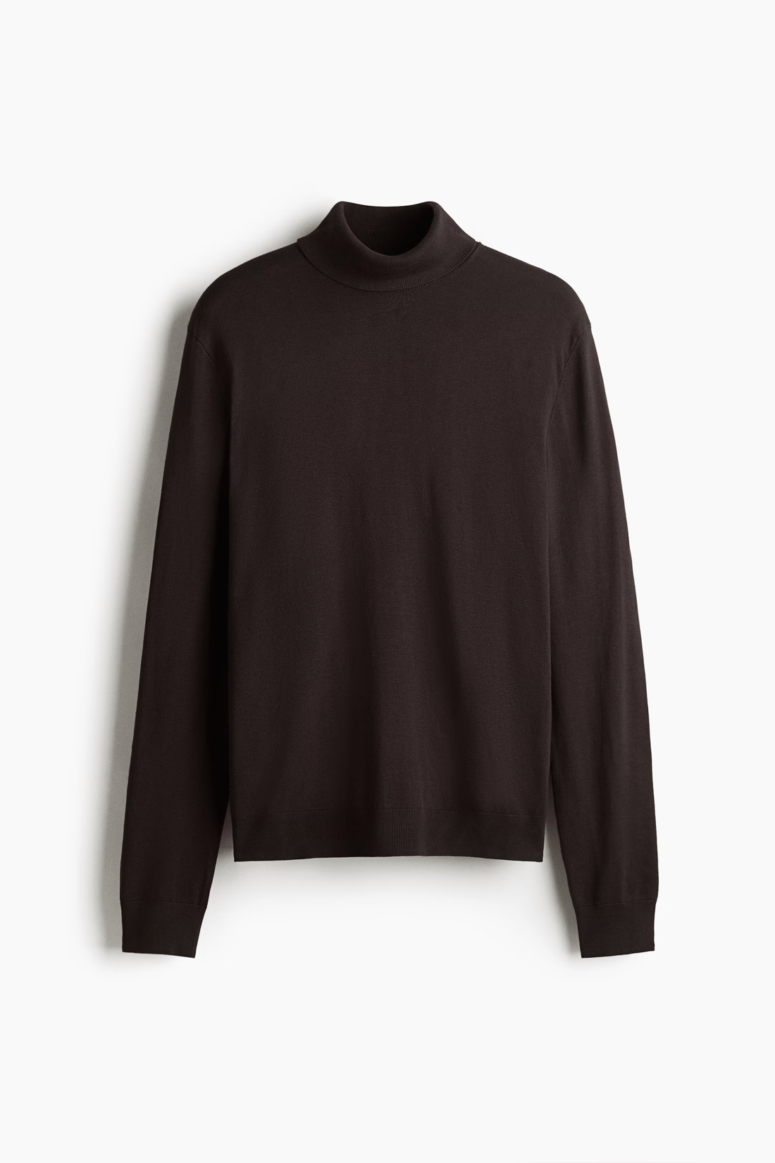 Regular Fit Brown Polo-Neck Old Money Jumper for Men