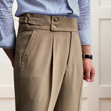 Old Money Italian Pant - Gurkha Pant for Men - Khaki