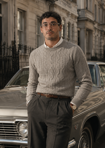 Como Cable Jumper – Stone Grey