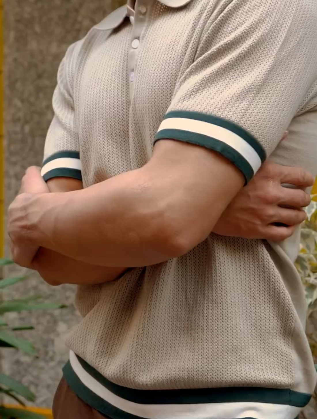 Pure Italian Old Money Polo Tshirt - Knitted Half-Button Polo